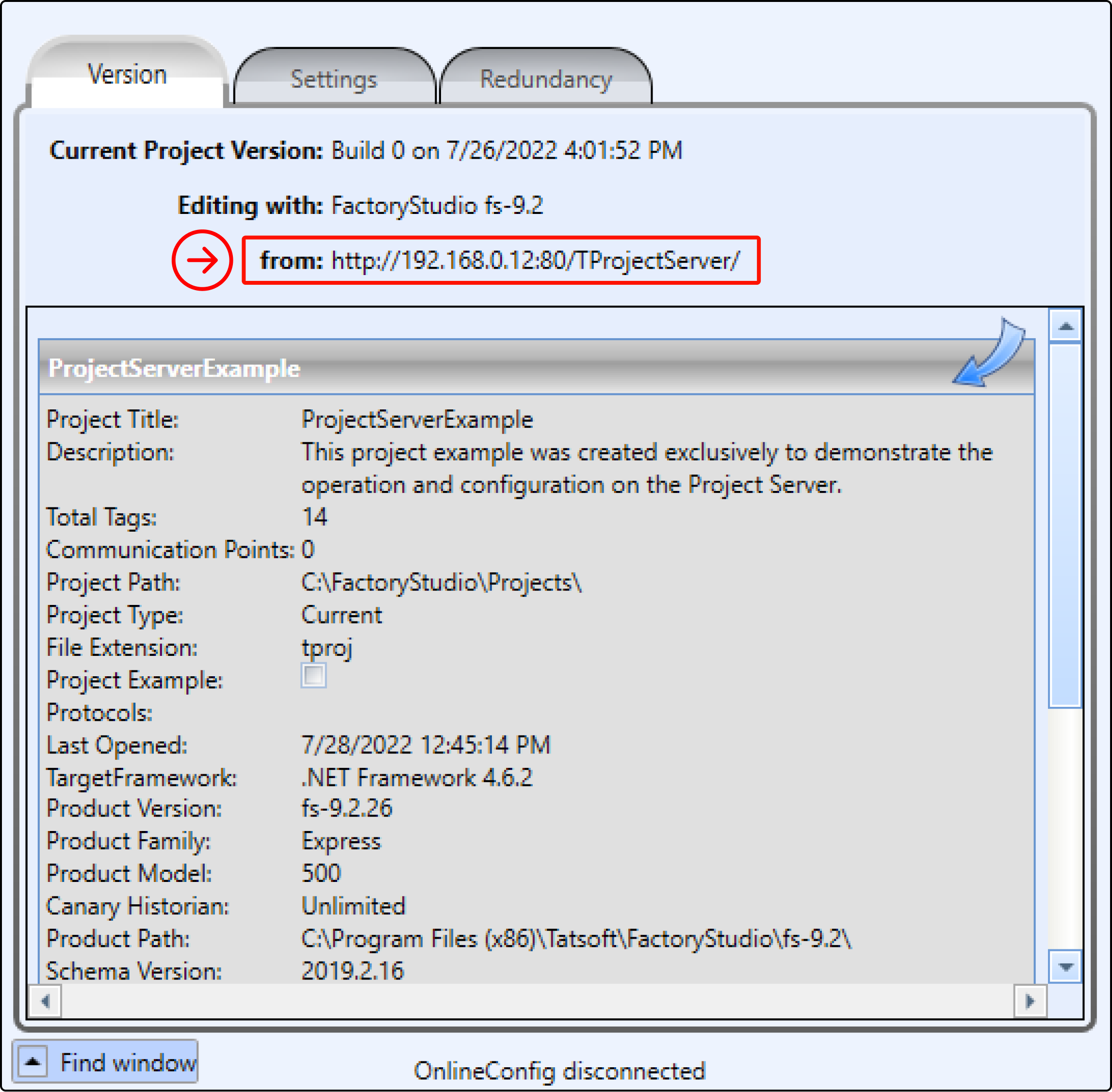 Version tab On Version tab, check the 'from' field.