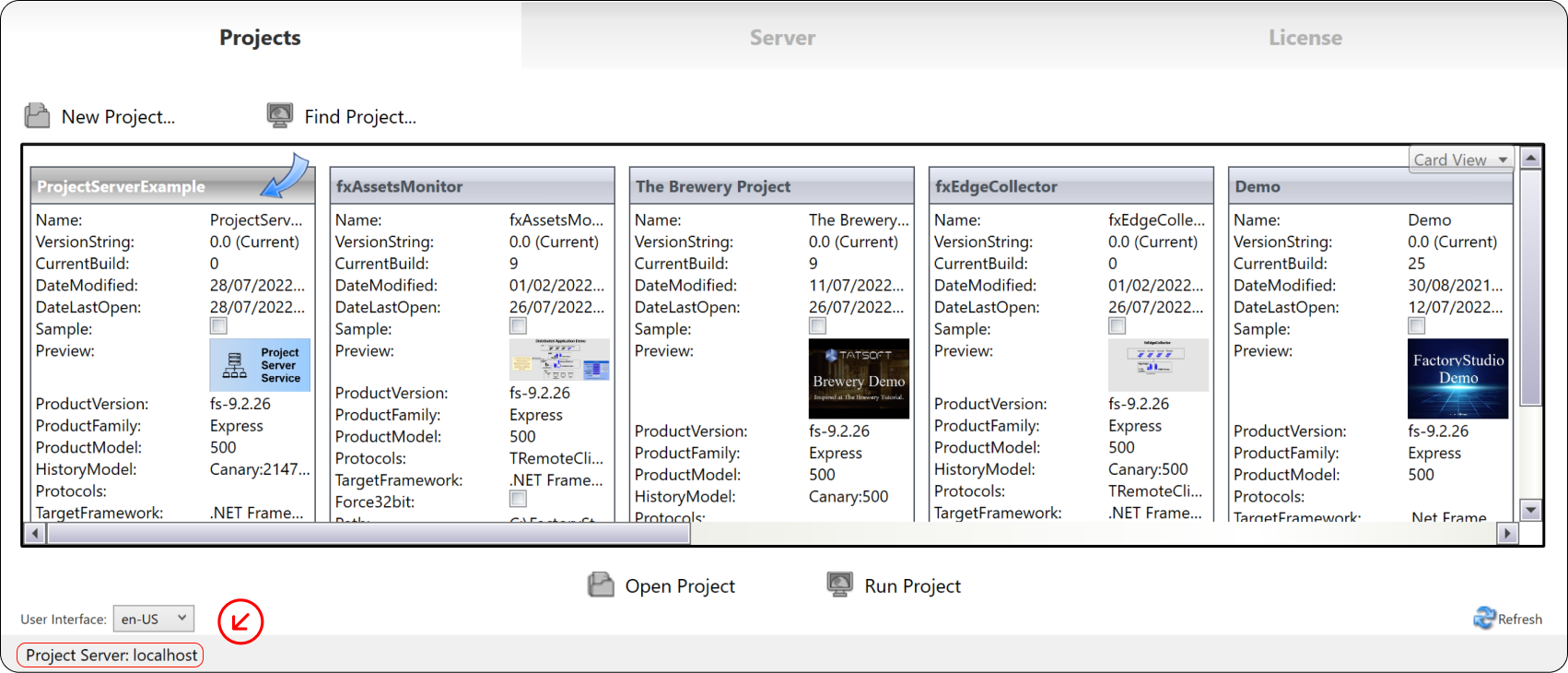 Project Server info Project Server info